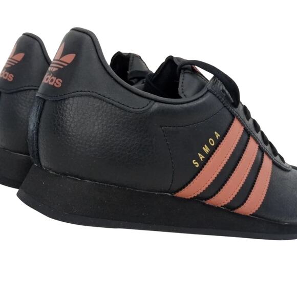 Adidas Originals Samoa Men's Size 13 Black Red Pebbled Leather Sneakers - Picture 7 of 9